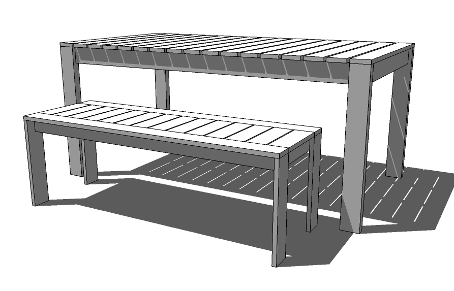long wooden bench plans